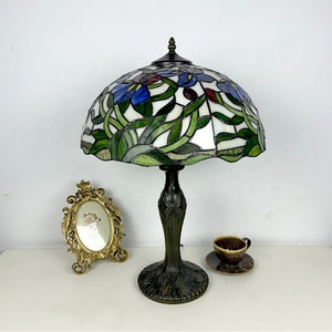 Longhuijing 16 Inch for Dome Stained Glass <b>Rose</b> Pattern E27 AC Powered LED 2700K Mediterranean Flexible Simple Eco-Friendly - Product Image 6
