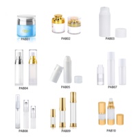Nouvelle conception de pots à crème sans air de 15 ml, 30 ml, 50 ml, pots à pompe sans air en plastique de haute qualité