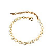 Ensemble Cadeau Chic Collier et Bracelet Polyvalent en Acier Inoxydable avec Chaîne Simple à Maillons Ovales Réglables Effet Clair de Lune Bijoux Minimalistes TGXL14563