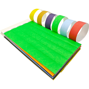 Vente chaude couleur unie Tyvek papier Bracelet personnalisé imprimable événement Bracelet fête parc à thème discothèque billet d'entrée - Product Image 1