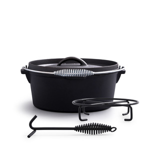 Casserole <span class=keywords><strong>en</strong></span> <span class=keywords><strong>fonte</strong></span> épaisse de 32 cm, 1,3 litre, pour la cuisine à domicile, le camping <span class=keywords><strong>en</strong></span> plein air, le barbecue, la cuisine, avec poignée - Product Image 2
