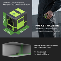 Niveau laser vert 2D auto-nivelant 360° professionnel, outil laser à 2 lignes avec trépied et récepteur pour utilisation intérieure et extérieure