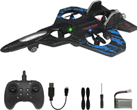 Avion de Chasse RC en Mousse Durable avec Lumières Colorées 360°, Vol Acrobatique 2.4G, Avion Télécommandé Sûr en EPP pour Cadeaux d'Enfants