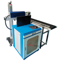 Machine de marquage laser pour code QR et code-barres sur sacs d'emballage, machine de codage laser pour la date de production des boîtes en plastique sur la ligne d'assemblage