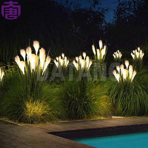 Lampe LED solaire étanche IP65, effet de scène nocturne, herbe de la pampa artificielle lumineuse, lampadaire paysager, éclairage de pelouse en chaume - Product Image 6