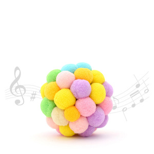 Pet <b>Cat</b> Toy Rainbow Ball <b>Plush</b> Interactive Boredom Buster For <b>Cats</b> - Product Image 3