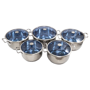 Ensemble de casseroles de cuisine, ensemble de casseroles de cuisine 14 pièces, ensemble de batterie de cuisine multifonctionnel de grande capacité, casseroles en acier inoxydable - Product Image 1