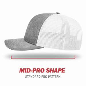 Casquettes de camionneur Richardson 112 personnalisées, de haute qualité, vierges, à 6 panneaux, avec patch en cuir, en maille unie, pour hommes - Product Image 4