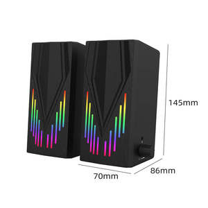 Altavoces 2.0 con Cable para Juegos de PC, Portátiles y de Escritorio, con Bajos Superpotentes, Reproductor de Audio, Altavoces con Luz para Computadora, Venta al Por Mayor - Product Image 6
