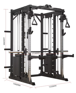 Gimnasio multifuncional entrenador integral Smith Rack comercial hogar Fitness equipo todo el cuerpo ejercicio muscular - Product Image 6
