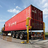 Équipement de levage de conteneur, Support de jambe, système de charge et de déchargement, télécommande, élévateur hydraulique Portable de bateau, élévateur de conteneur de mer