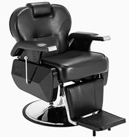 Chaise de salon de coiffure vintage en cuir pour hommes, mobilier de beauté de salon de coiffure classique de luxe en gros