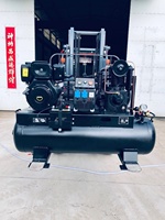 Compresseur d'air à piston 3 en 1 420L/min 12,5bar Moteur diesel Compresseur d'air à piston avec générateur d'énergie et machine à souder