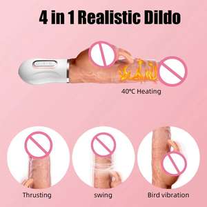 Оптовая продажа: Женский вибратор-дилдо из мягкого силикона с G-точкой, вибрирующий, телескопический, имитирующий ласки языком, для взрослых женщин - Product Image 3