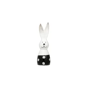 Flolenco lüks ev dekorasyon paskalya tavşanı süsler sevimli seramik tavşan heykelcik ev dekor Bunny heykel