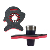 Plateau flottant en mousse EVA haute flottabilité pour boissons, découpe et estampage 10x10x2CM, support flottant antidérapant pour verres à vin, tasses et canettes pour piscine, spa et bain à remous