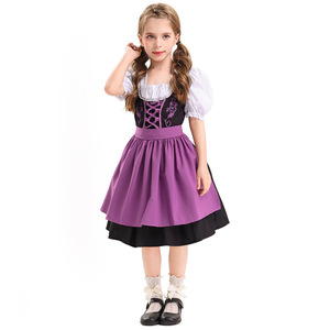 Yi Xiaoyi <b>Childrens</b> Oktoberfest Dirndl Dress Purple Black Girls Costume Spring 2025 Stage Performance Set - Product Image 2