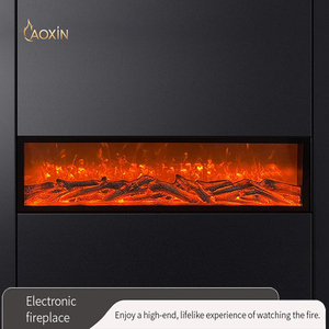 Caminetto Elettrico in Metallo dal Design Moderno con Fiamme Simulate, Telecomando, Mobile TV Decorativo, Riscaldamento Interno Autoportante - Product Image 3