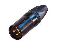 Neurik NC3MXX-B Backshell Cannon Plug XLR konektor 3-Pin jantan Zinc Diecast PERUMAHAN HITAM