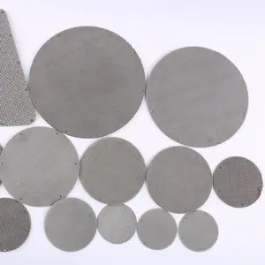 Plain weave stainless steel mesh round filter discs without rim