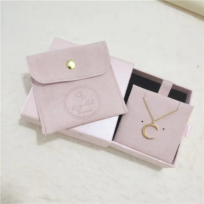 Chuanghua — boîte à bijoux de luxe, en carton, rose, emballage avec Logo, 50 pièces