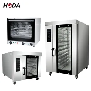 China Hot Air 10 5 Lade Industriële Elektrische Gas 100l Broodrooster Oven Convectie Oven Prijzen Benen Enkele Stoomboot Brood Bakken oven