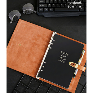 Cuaderno de Cuero Vacuno Hecho a Mano de Primera Calidad, con Hojas Sueltas, para Diario, Diario Recargable Vintage para Viajes, Cierre de Hebilla, A5 - Product Image 5
