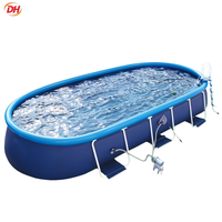 Piscine hors sol en acier galvanisé anti-rouille, structure en acier, pour entraînement de natation, modulable, pour parc aquatique panoramique, équipement en gros