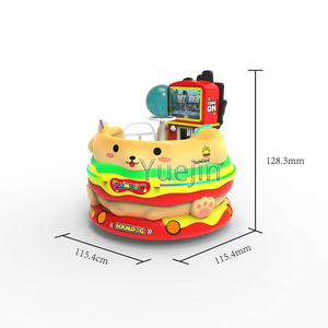 Venta caliente dibujos animados Hamburgo perro diversión Kiddie paseo máquina moneda taza giratoria iluminación fibra de vidrio máquina de juego - Product Image 3