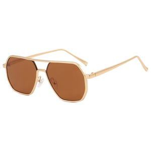 DL Glasses 2023 Fashion Stock Metal Pilot occhiali da sole per uomo Fishing Double Bridge Frame Aviation Driving Shades occhiali da sole - Product Image 6