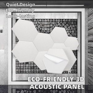 Modern 3D Hexagonal Design Eco-Friendly Polyester Fiber Sound-Absorbing Panel 90% Noise Reduction for Studio Graphic Design - Product Image 2