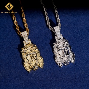 Yeni ürün moda VVS1 Moissanite kolye erkekler kolye 925 gümüş kolye buz Out GRA GRA ile elmas Tester geçmek - Product Image 5