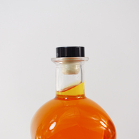 Bouteilles de verre à vodka et whisky vides, carrées, à large ouverture, élégantes, gracieuses, mignonnes, en cristal blanc, 700 ml et 500 ml, vente chaude