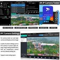 Testeur de caméra CCTV Rsrteng IPC-9800C Pro 8K POE++ CVBS SFP Outils réseau WiFi Traceur de câbles Moniteur