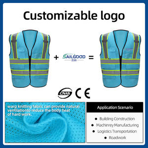 Ropa DE TRABAJO reflectante Chaleco DE SEGURIDAD Ropa de protección de alta visibilidad Construcción al aire libre Seguridad Malla transpirable Fábrica personalizada - Product Image 2