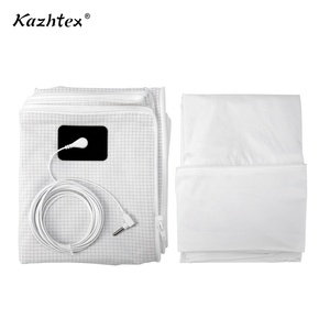 Zip Fit Grounding <strong>Bedding</strong> - Antibacterial <strong>Silver</strong> Fiber, 6-Sided Mattress Wrap, Non-Slip Earthing Sheet - Product Image 3