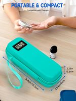 Étui isotherme en cuir avec affichage numérique de la température, boîte de rangement portable réfrigérée pour médicaments diabétiques