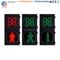 Feu de signalisation piétonnier 200 mm Semaforo conforme CE, à LED écoénergétique avec minuteur