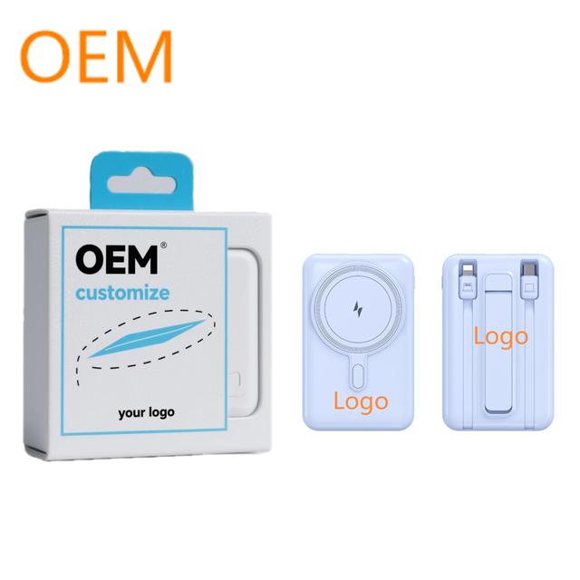 Portable Wireless Magnetic Power Bank for Travel 10000mAh PD22.5W Fast Charging for Phones Customized logo Packaging Support
