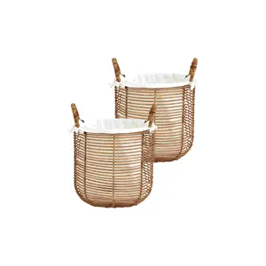 来自印度尼西亚的Aditya篮子，具有天然棕色的大存储容量，可用于野餐，价格合理