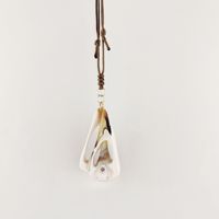 Collier pendentif coquillage naturel poli, toucher réel et forme naturelle – Grande Vente