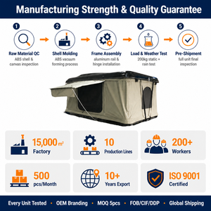 <span class=keywords><strong>Tente</strong></span> <span class=keywords><strong>de</strong></span> toit Zentopia ABS à coque rigide, ouverture latérale, espace complet avec auvent intégré pour SUV, camion, 4x4, camping, OEM - Product Image 5