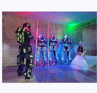 Costumes de danse robot led RGB Stilts Walker Costume de robot led Costume de robot lumineux adulte pour discothèque
