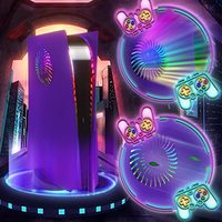 Coque de couverture de la Console ABS avec évent de refroidissement et bande lumineuse LED RGB décorative pour Playstation 5 édition disque