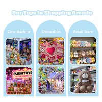 Vente en gros usine : Peluches brodées super douces pour machine à griffes, animaux en peluche de 8 pouces, jouets pour enfants sur le thème des dessins animés et de l'anime, pour machine à griffes