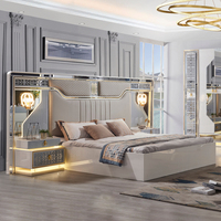 Armoire de Chambre Luxe en Bois avec Miroir, Grand Rangement, Haute Qualité, Style Moderne