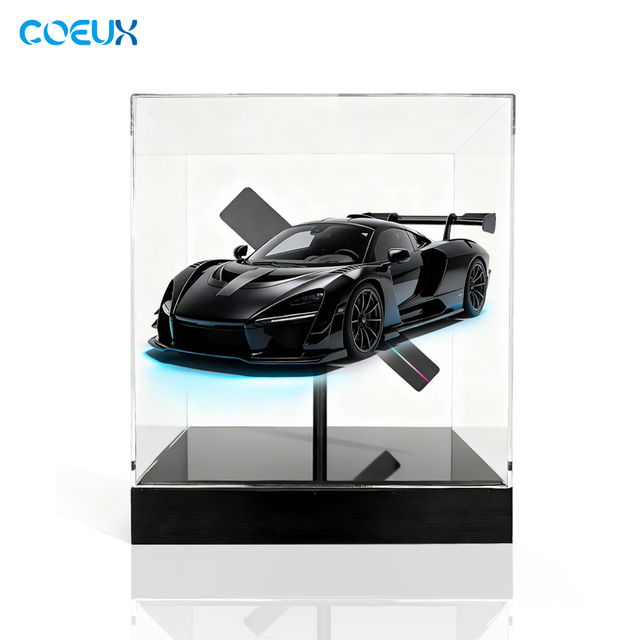 3D Hologram Fan Display, Mini 149 LED Beads, Desktop Holographic Projector for Shop Front Counter Advertising