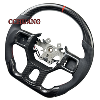 Les volants en fibre de carbone en cuir de style sportif personnalisés conviennent aux accessoires d'intérieur de voiture Dodge Ram 1500 2500 3500