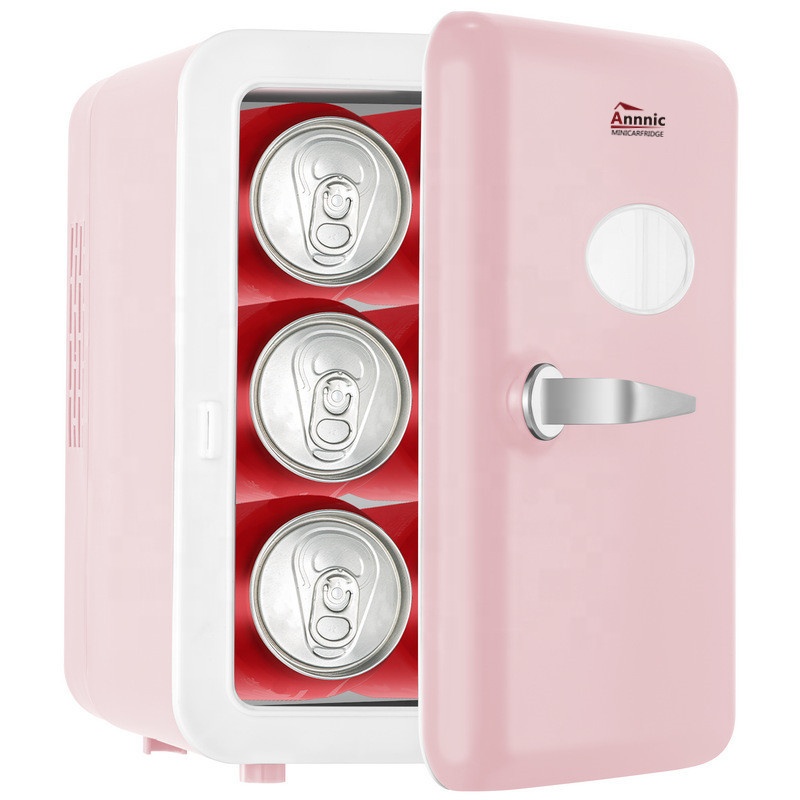 Автомобильный холодильник AC/DC, портативный косметический мини-холодильник для отеля, 4 л