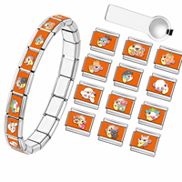 Bracelet à breloques italien en acier inoxydable, masque de fantôme d'Halloween, pirate, accessoires de bijoux de mode DIY, fournisseur en gros